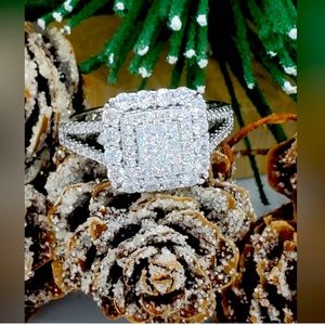 Beautiful Sparkle Zirconian Ring Stamped S925 NEW